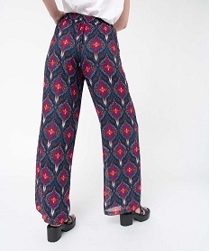 pantalon femme imprime en voile avec rayures pailletees imprime pantalonsD370901_3