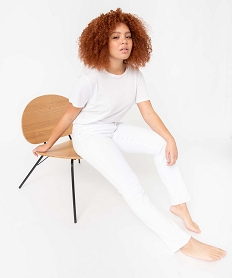 BLOUSE MULTICOLORE PANTALON WHITE:40288101262-Coton////