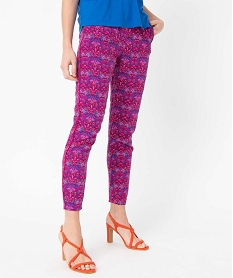 GEMO Pantalon femme fluide imprimé Rose