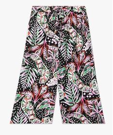 pantalon femme grande taille ample et fluide a taille elastiquee imprime  pantalons