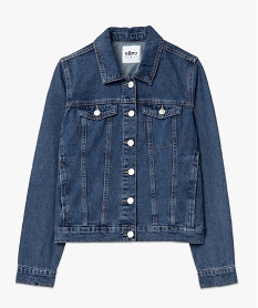 veste femme en toile denim bleuD377101_4