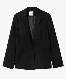 blazer femme coupe croisee avec grand col noirD377501_4