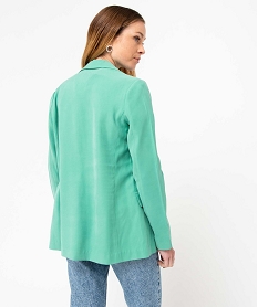 veste de tailleur femme avec fermeture un bouton vert vestesD378301_3