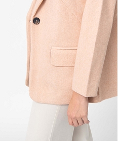 manteau femme court fermeture un bouton rose manteauxD378901_2