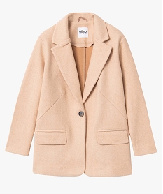 manteau femme court fermeture un bouton rose manteauxD378901_4