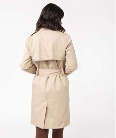 trench femme court avec ceinture beige manteauxD379301_3