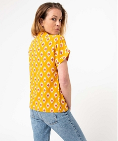chemise femme imprimee a manches courtes multicolore chemisiersD379701_3