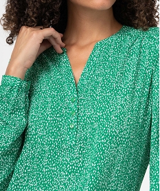 blouse femme imprimee a manches longues retroussables imprime blousesD383501_2