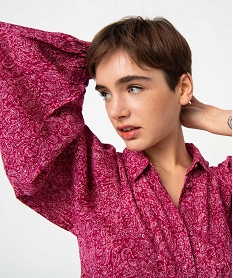 GEMO Chemise femme imprimée à manches extra larges Imprimé