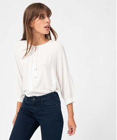 TOILE GRIS BLOUSE ECRU:40288560757-Viscose////