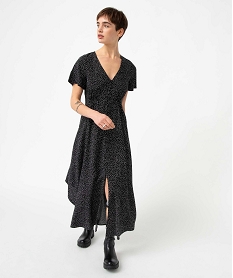 GEMO Robe femme imprimée à manches courtes bas ample Imprimé