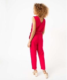 combinaison pantalon femme avec haut cache-coeur rose combinaisons pantalonD391301_3