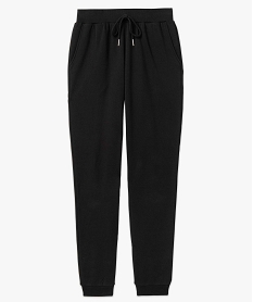 pantalon de jogging femme molletonne noir pantalonsD391501_4