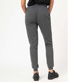 pantalon de jogging femme molletonne chine gris pantalonsD391601_3