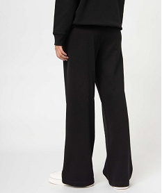 pantalon femme en maille coupe ample noir pantalonsD391701_3