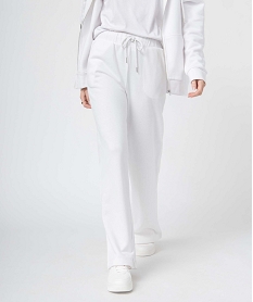 TEE-SHIRT NOIR PANTALON ECRU:40289110123-Coton////