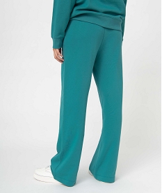 pantalon femme en maille coupe ample vert pantalonsD391901_3