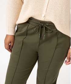 pantalon femme grande taille avec couture sur lavant vert leggings et jeggingsD392201_2