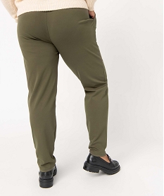 pantalon femme grande taille avec couture sur lavant vert leggings et jeggingsD392201_3