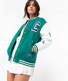 blouson femme avec manches contrastantes - camps united vert vestesD392901_1