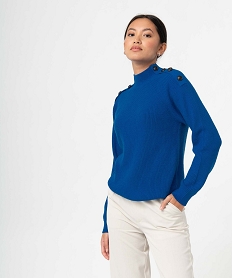 TOILE BEIGE PULL BLEU:40289520196-Viscose////