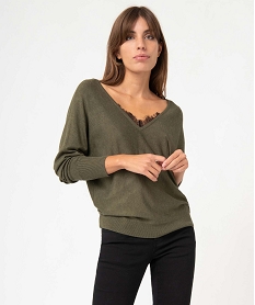TEE-SHIRT ECRU PULL KAKI:40289530716-Viscose////