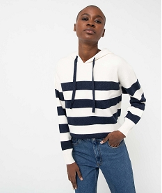 PULL BEIGE FONCE PULL RAYE:40289530731-Viscose////