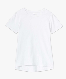 tee-shirt femme a manches courtes et col rond blanc t-shirts manches courtesD401001_4