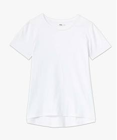 tee-shirt a manches courtes et col rond femme blanc standard t-shirts manches courtesD401001_4