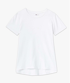 tee-shirt a manches courtes et col rond femme blanc t-shirts manches courtesD401001_4