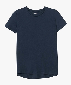 tee-shirt femme a manches courtes et col rond bleu t-shirts manches courtesD401101_4
