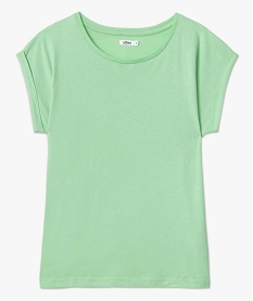 tee-shirt a manches courtes et col rond femme vert t-shirts manches courtesD401501_4