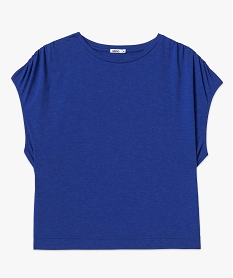 tee-shirt femme loose et paillete bleu t-shirts manches courtesD402301_4