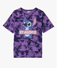 tee-shirt femme a manches courtes avec motif stitch - disney violet t-shirts manches courtesD404401_4