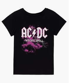 tee-shirt femme a manches courtes imprime - acdc noir t-shirts manches courtesD404501_4