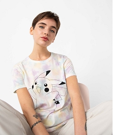 GEMO Tee-shirt femme à manches courtes  avec motif - Pokemon Multicolore