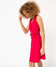 robe femme avec decollete cache-coeur et dos dentelle roseD416201_2