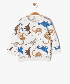 sweat bebe garcon imprime dinosaures beigeD417801_1