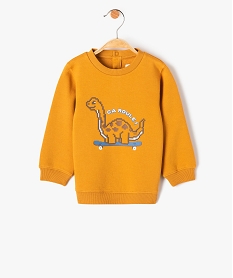 sweat bebe garcon imprime dinosaures orangeD417901_1