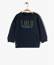 sweat bebe garcon en molleton - lulucastagnette bleu sweatsD418001_1