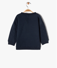 sweat bebe garcon en molleton - lulucastagnette bleu sweatsD418001_3