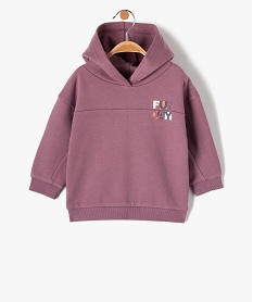 GEMO Sweat bébé garçon à capuche en molleton douillet violet standard