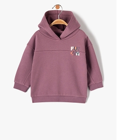 sweat bebe garcon a capuche en molleton douillet violetD418301_1