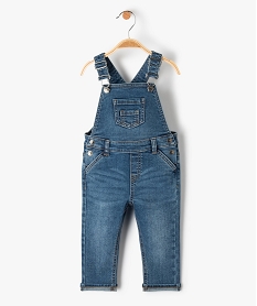 salopette bebe garcon en denim stretch bleuD419501_1