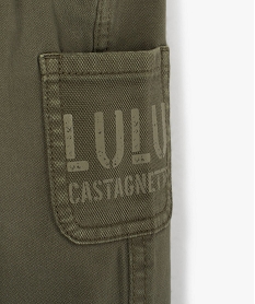 pantalon bebe garcon cargo a ceinture - lulucastagnette vertD420001_3