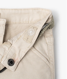 pantalon bebe garcon cargo avec ceinture chinee - lulucastagnette beigeD420101_2