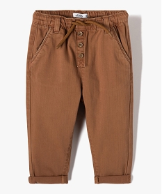 PANTALON NOIR PANTALON MARRON:40308100210-Coton////