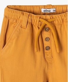 pantalon en denim colore bebe garcon orange pantalonsD420301_2