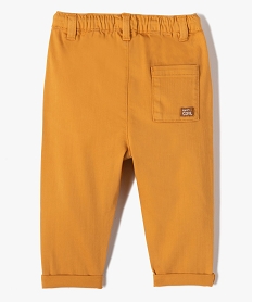 pantalon bebe garcon en denim colore orangeD420301_3
