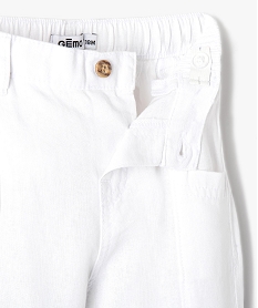 pantalon bebe garcon elegant en lin blanc pantalonsD420501_2